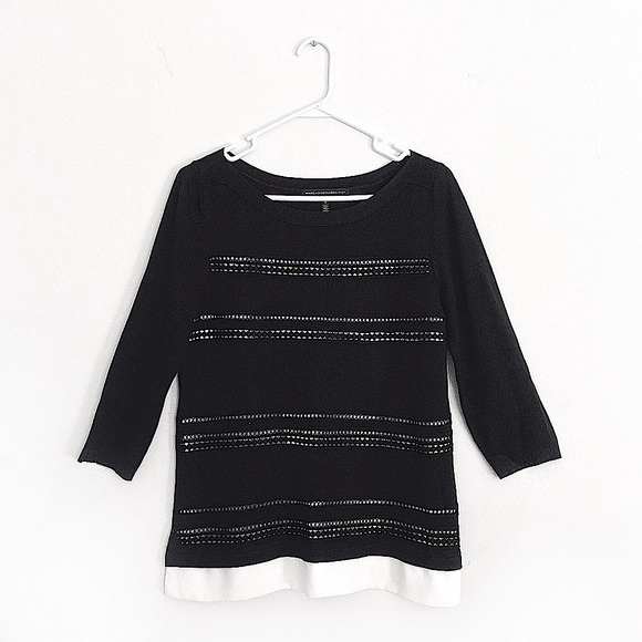 White House Black Market Embroidered Sweater - Picture 2 of 5